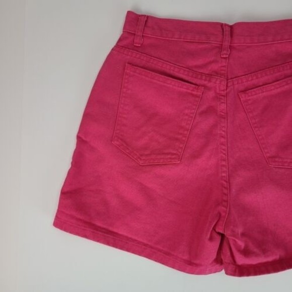 MDM Junior/Women's (9) Pink Denim High Rise 5 pocket Cotton Shorts Barbie - Picture 5 of 8